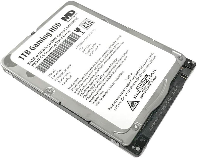MDD MAXDIGITALDATA ماكس ديجيتال داتا (MD1000GLSA6454-PS 1TB 64MB كاش 5400RPM SATA 6.0Gb/s 2.5 بوصة 7MM قرص صلب للألعاب (لـ PS3/PS4) - ضمان لمدة سنتين - Image 1
